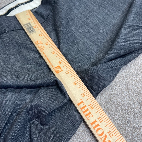 Theory womens bootcut dress pants sz 6 gray wool blend trousers business casual - Picture 7 of 12